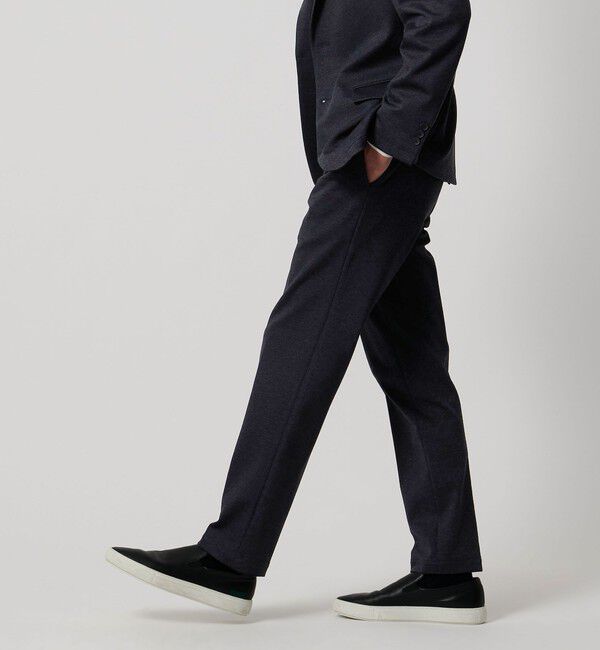 UNITED ARROWS「シャークスキン ジャージ ノープリーツパンツ UA COZY ウォッシャブル ストレッチ 防しわ」|スーツ|