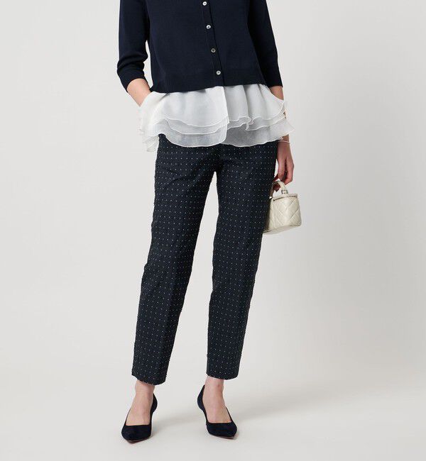 UNITED ARROWS「ダイヤ ドット スリムパンツ ‐ウォッシャブル‐」|チノ|