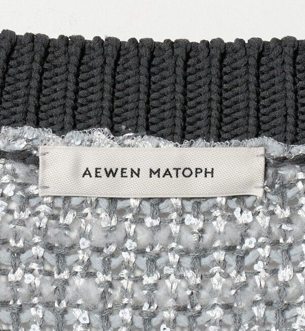 AEWEN MATOPH「＜AEWEN MATOPH＞ハートスパンコール シャーリングVネックニット」|ニット・セーター|