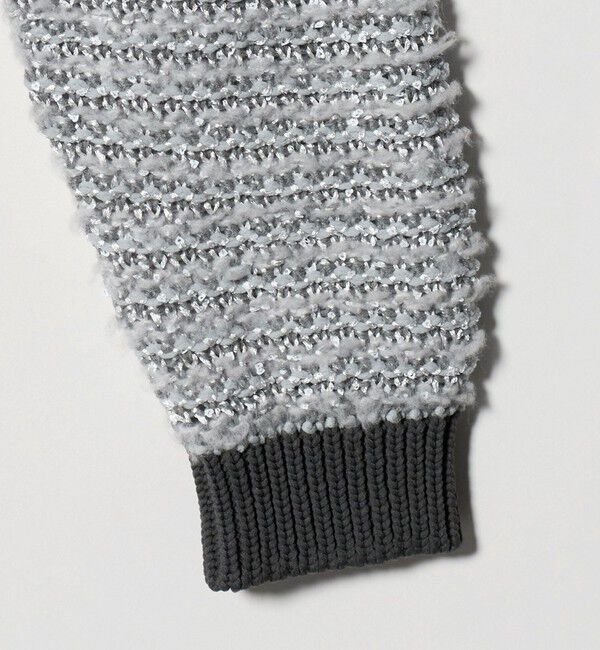 AEWEN MATOPH「＜AEWEN MATOPH＞ハートスパンコール シャーリングVネックニット」|ニット・セーター|