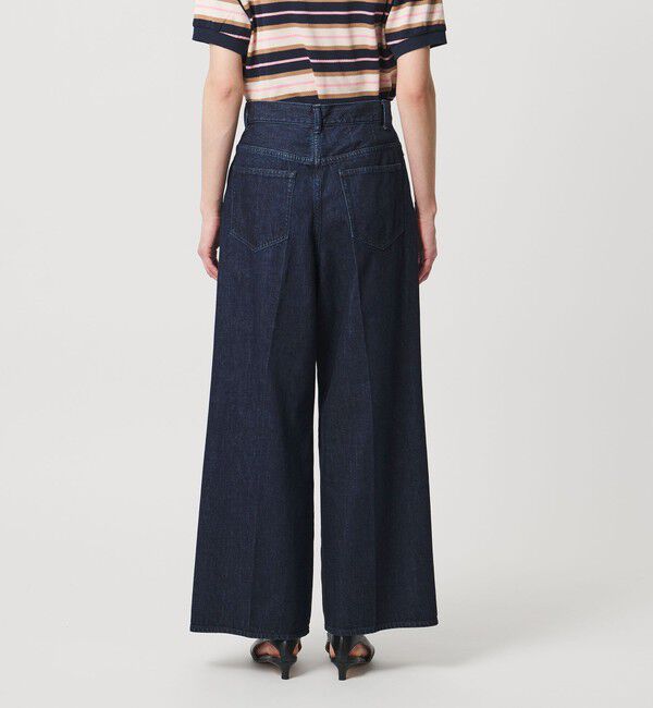 UNITED ARROWS「デニム タック ワイドパンツ」|デニム|