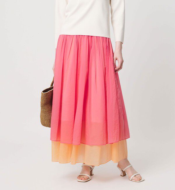 UNITED ARROWS「シアー バイカラー スカート ‐ウォッシャブル‐」|スカート|