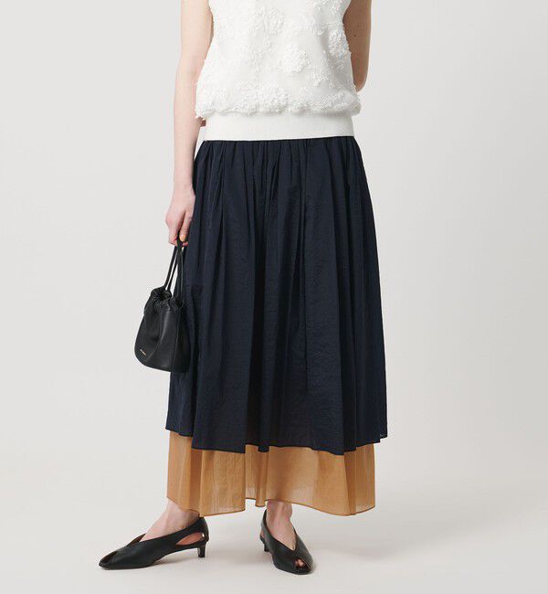 UNITED ARROWS「シアー バイカラー スカート ‐ウォッシャブル‐」|スカート|