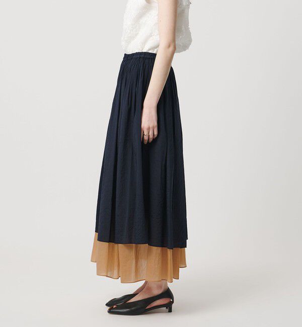 UNITED ARROWS「シアー バイカラー スカート ‐ウォッシャブル‐」|スカート|