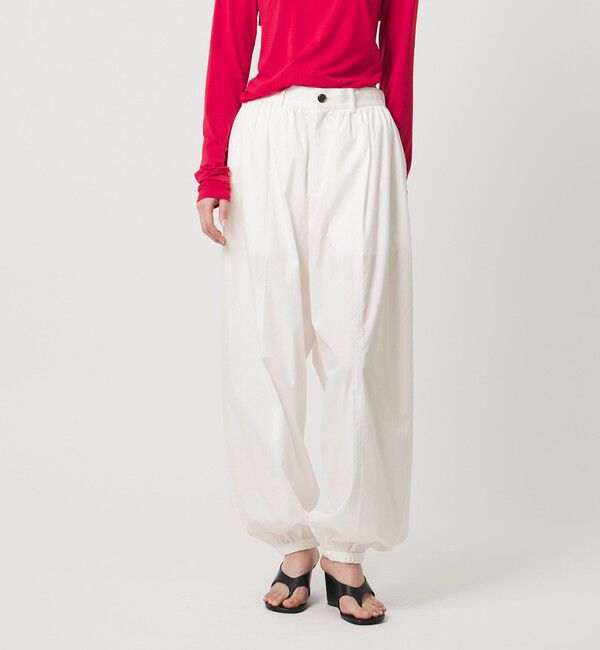 AEWEN MATOPH「＜AEWEN MATOPH＞パネルギャザーバルーンパンツ ‐ ウォッシャブル ‐」|チノ|WHITE