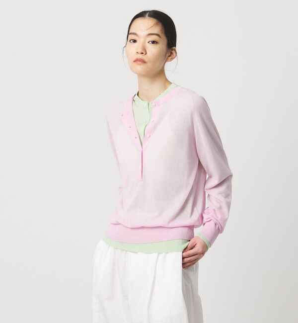 AEWEN MATOPH「＜AEWEN MATOPH＞シアーヘンリーネックニット ‐ ウォッシャブル ‐」|ニット・セーター|