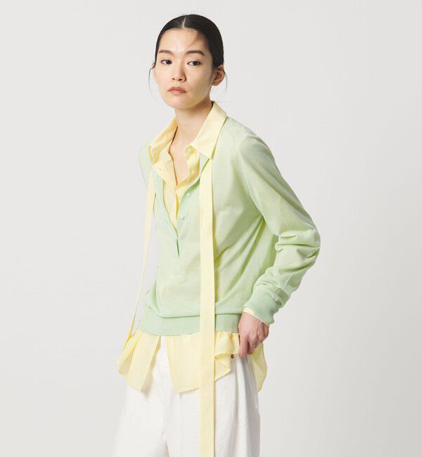 AEWEN MATOPH「＜AEWEN MATOPH＞シアーヘンリーネックニット ‐ ウォッシャブル ‐」|ニット・セーター|