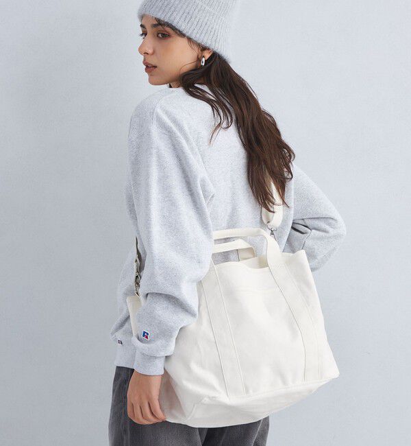 UNITED ARROWS green label relaxing「【WEB限定】2WAY キャンバス トートバッグ / ショルダーバッグ」|トートバッグ|WHITE