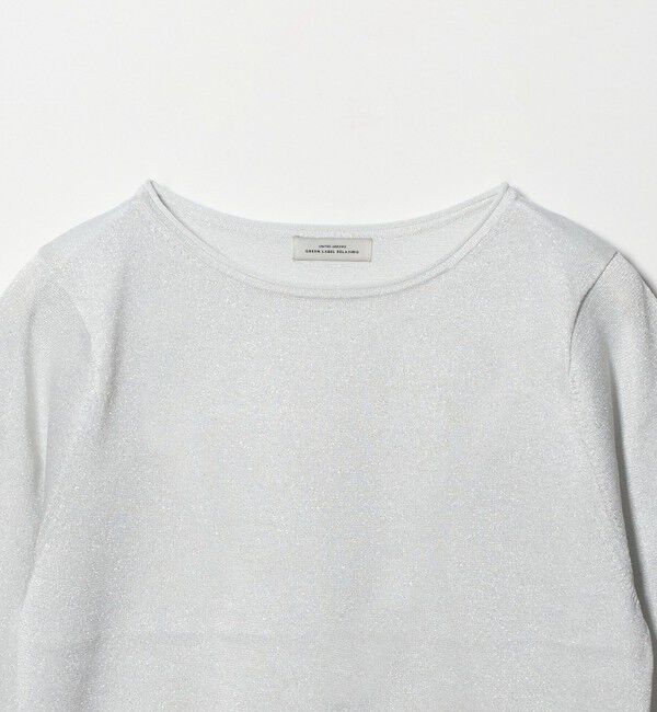UNITED ARROWS green label relaxing「ラメ 6分袖 ニット プルオーバー」|ニット・セーター|