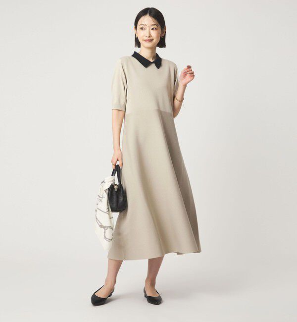 UNITED ARROWS green label relaxing「ハイショク エリツキ ショートスリーブ ニット ワンピース」|ワンピース|