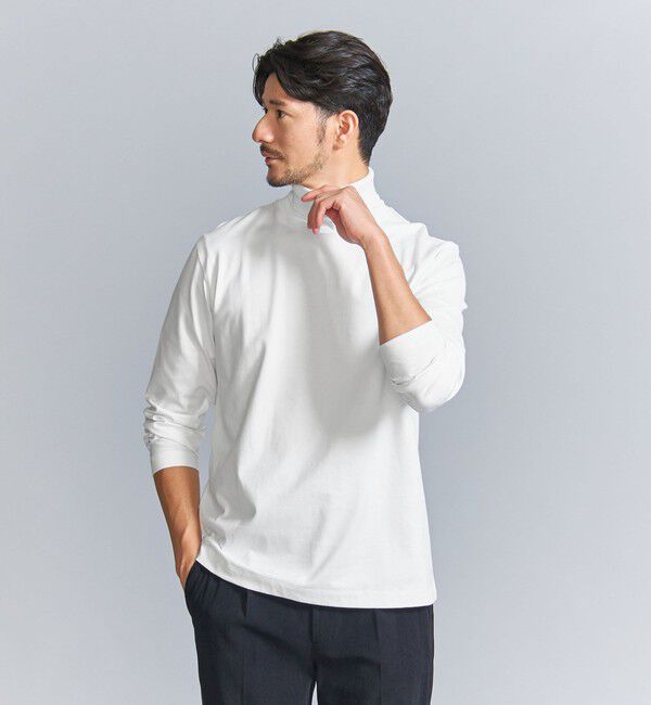 BEAUTY&YOUTH UNITED ARROWS「【WEB限定 WARDROBE SMART】 クリア ガスコットン タートルネック カットソー【抗菌・防臭】」|Tシャツ・カットソー|