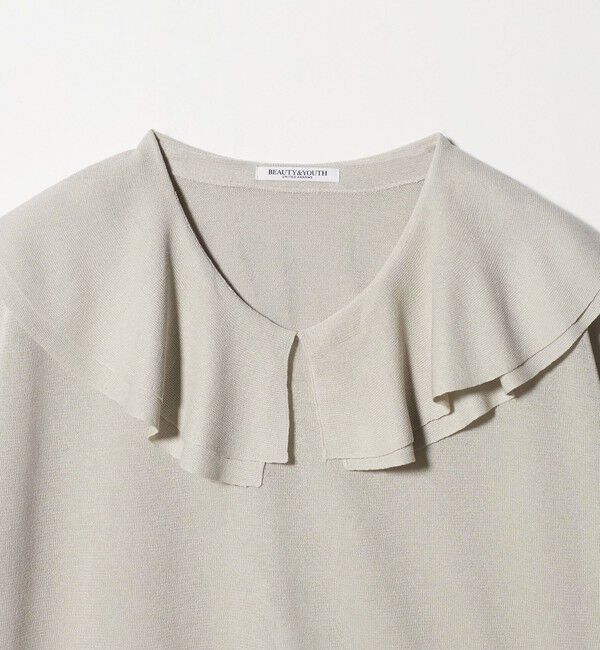 BEAUTY&YOUTH UNITED ARROWS「【WEB限定】フリルカラー ニットプルオーバー -ウォッシャブル-」|ニット・セーター|