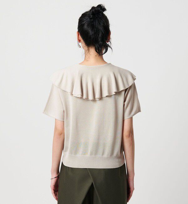 BEAUTY&YOUTH UNITED ARROWS「【WEB限定】フリルカラー ニットプルオーバー -ウォッシャブル-」|ニット・セーター|