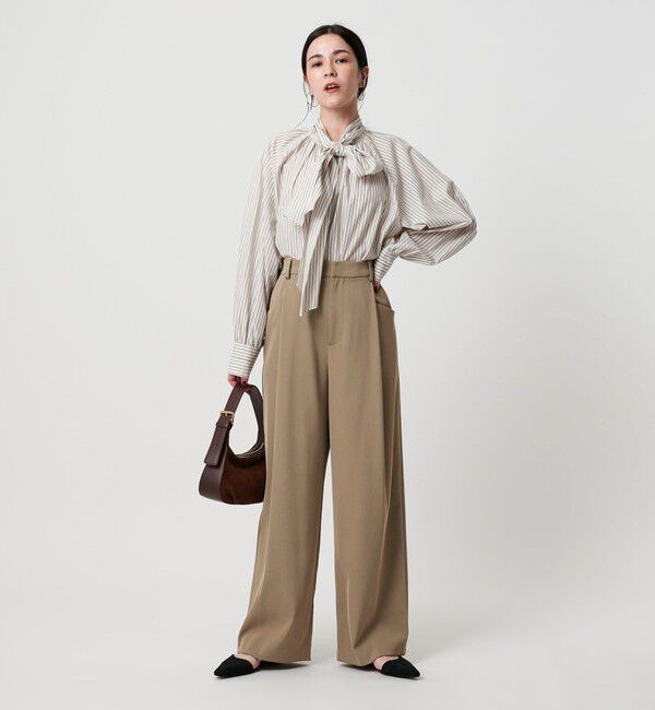 BEAUTY&YOUTH UNITED ARROWS「ポリエステルブレンド ツイルバックゴムパンツ」|スラックス|