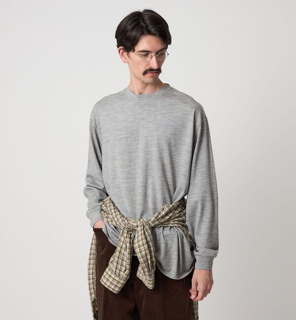 STEVEN ALAN「＜Steven Alan＞ メリノウール クルーネック Tシャツ LOOSE」|Tシャツ・カットソー|