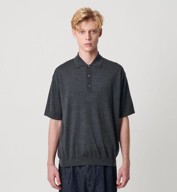 BEAUTY&YOUTH UNITED ARROWS「SPIFFY ウール 3B ショートスリーブ ポロシャツ ウォッシャブル」|ニット・セーター|