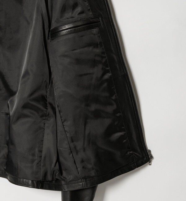 BEAUTY&YOUTH UNITED ARROWS「【WEB限定 WARDROBE SMART】 シープ シングル ライダースジャケット」|ライダースジャケット|