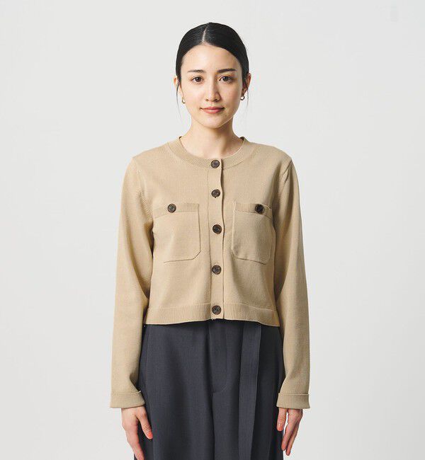 BEAUTY&YOUTH UNITED ARROWS「ポケット コンパクト カーディガン ウォッシャブル」|カーディガン|