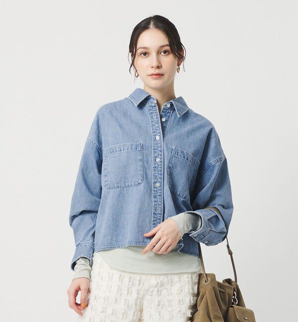 BEAUTY&YOUTH UNITED ARROWS「【WEB限定】ショート デニムシャツ」|シャツ・ブラウス|