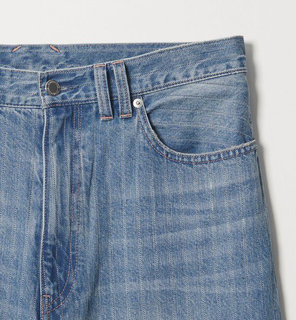 MONKEY TIME「ドビー ストライプ デニム バギー パンツ」|チノ|