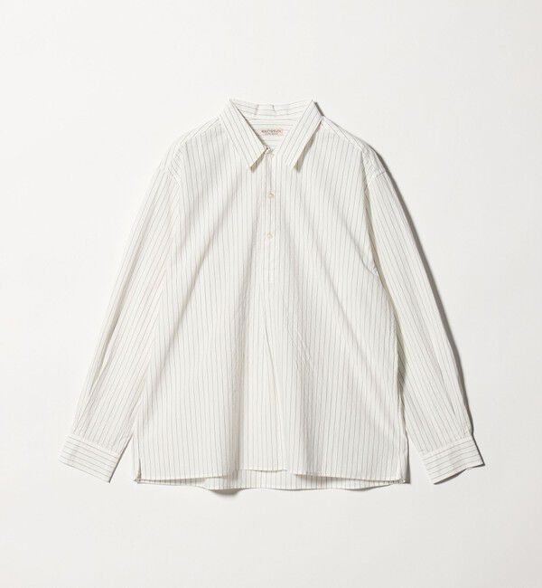 BEAUTY&YOUTH UNITED ARROWS「TYP ワッシャー ピンストライプ プルオーバーシャツ 」|シャツ・ブラウス|OFF WHITE