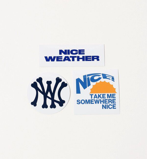 NICE WEATHER「＜NICE WEATHER＞ロゴステッカー 3P セット」|ステーショナリー|その他1
