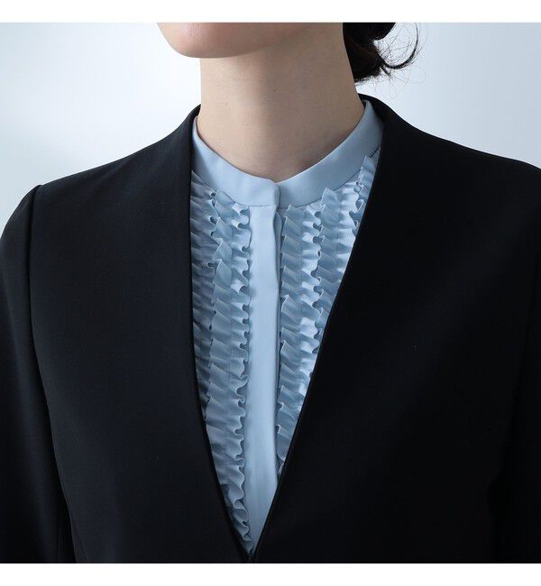 Demi-Luxe BEAMS 「トリアセ カラーレスジャケット＊」|ノーカラージャケット|