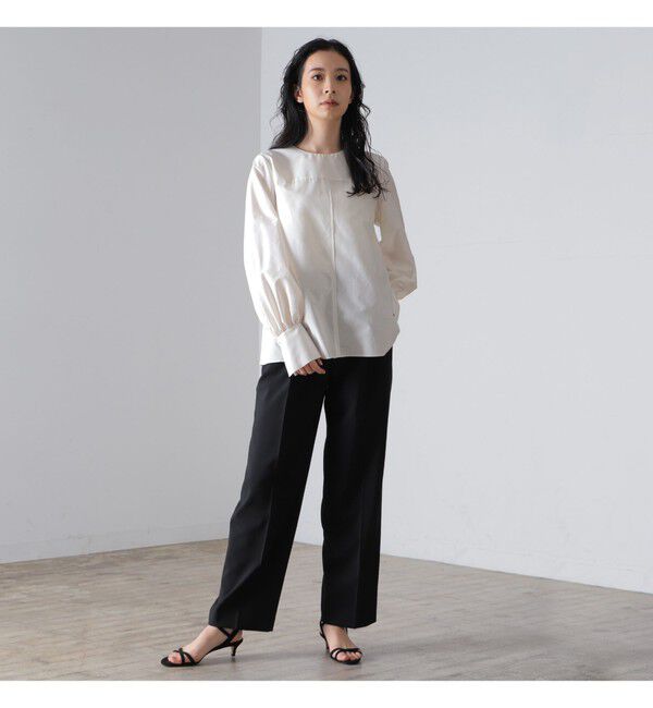 Demi-Luxe BEAMS 「AK+1 / シルクコットン ブラウス」|シャツ・ブラウス|