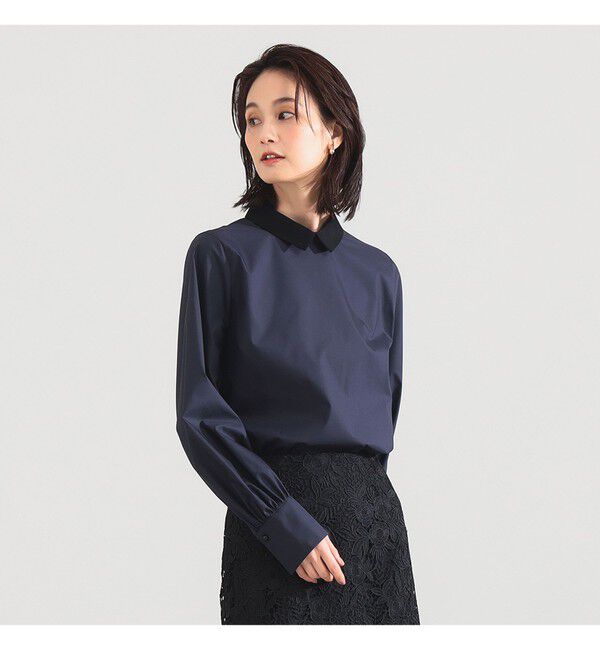 Demi-Luxe BEAMS 「グログラン カラー ブラウス」|シャツ・ブラウス|