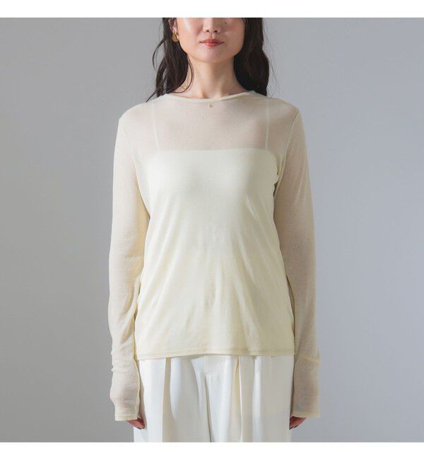 Demi-Luxe BEAMS 「シアーコットン ロングスリーブTシャツ」|Tシャツ・カットソー|