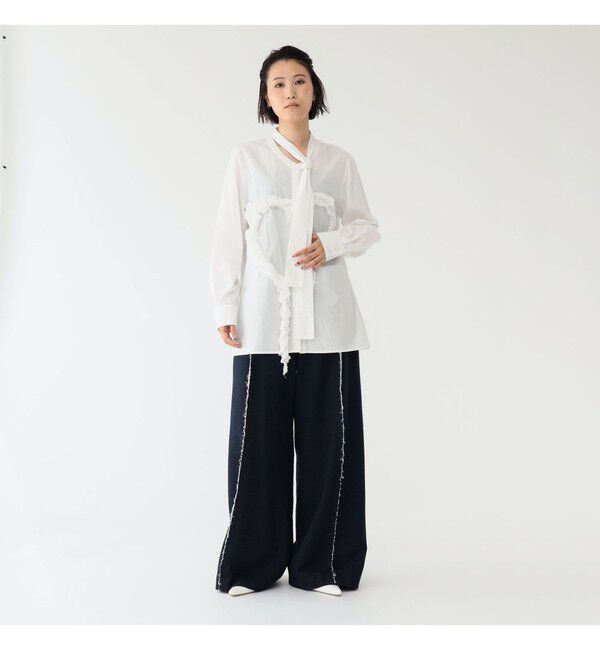 BEAMSBOY「maturely / オーガニック コットン ハート フリルシャツ」|シャツ・ブラウス|