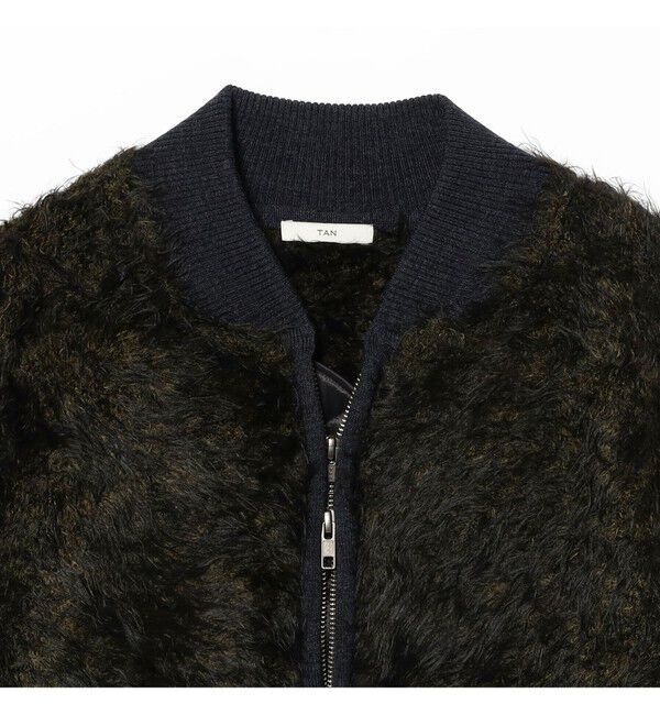 Demi-Luxe BEAMS 「TAN / ニット ファー ボンバージャケット」|ブルゾン・スタジャン|