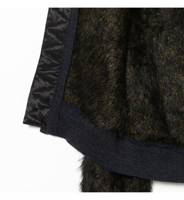 Demi-Luxe BEAMS 「TAN / ニット ファー ボンバージャケット」|ブルゾン・スタジャン|