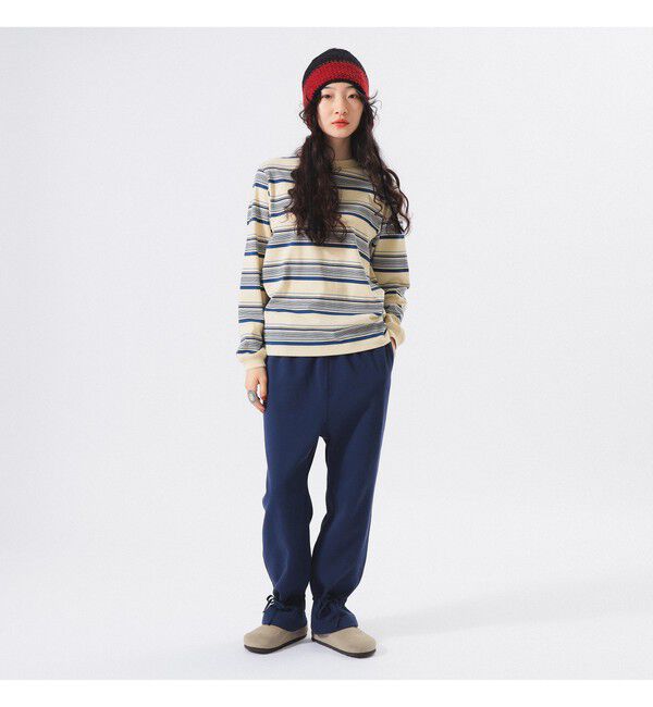 BEAMSBOY「ボーイ エンブロイダリー ボーダー ロングスリーブ Tシャツ」|Tシャツ・カットソー|