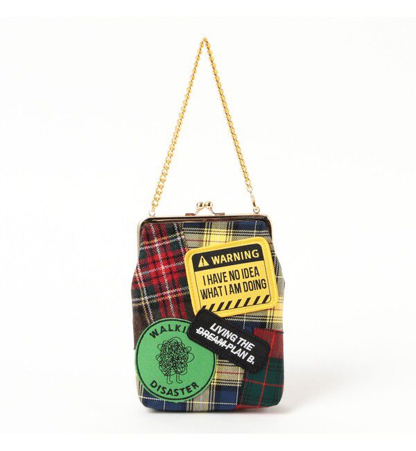 Ray BEAMS 「guriguri / チェック パッチワーク ガマ口 バッグ」|その他|