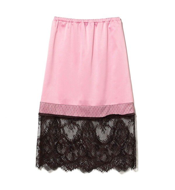 Ray BEAMS 「サテン レースキリカエ タイト スカート」|スカート|