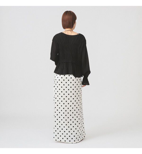 Ray BEAMS 「シャーリング ペプラム  ブラウス」|シャツ・ブラウス|