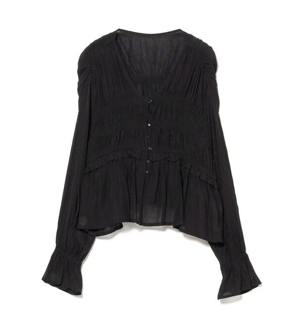 Ray BEAMS 「シャーリング ペプラム  ブラウス」|シャツ・ブラウス|