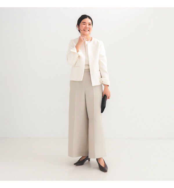 Demi-Luxe BEAMS 「ツイード クルーネック ジャケット＊」|ダッフルコート|