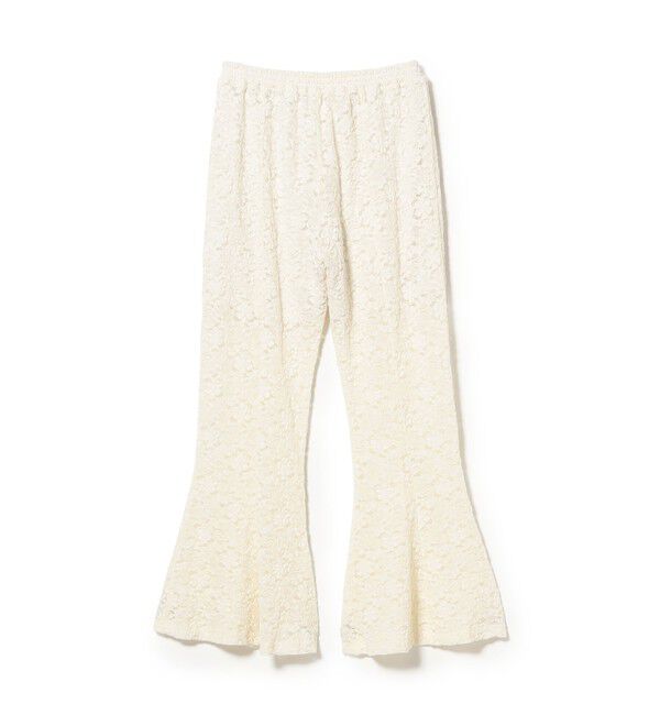 Ray BEAMS 「レース シアー フレア パンツ」|チノ|