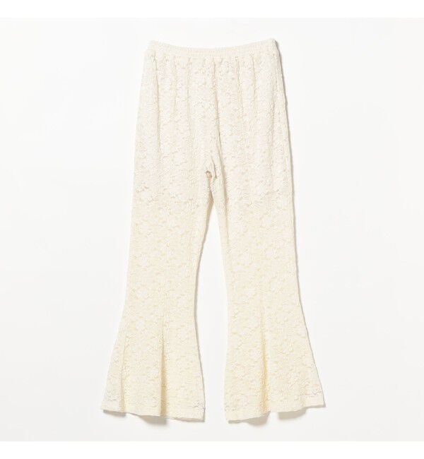 Ray BEAMS 「レース シアー フレア パンツ」|チノ|