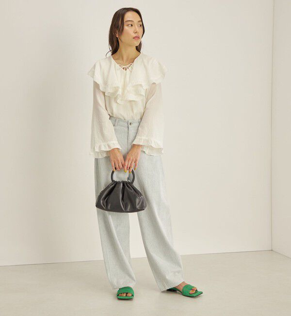 SHIPS for women「〈手洗い可能〉スムージーリップ ラッフル ブラウス ◇」|シャツ・ブラウス|