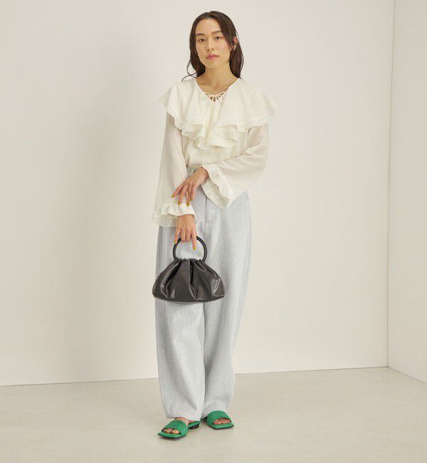 SHIPS for women「〈手洗い可能〉スムージーリップ ラッフル ブラウス ◇」|シャツ・ブラウス|