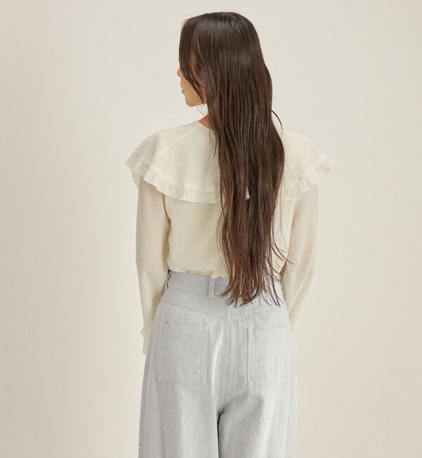 SHIPS for women「〈手洗い可能〉スムージーリップ ラッフル ブラウス ◇」|シャツ・ブラウス|