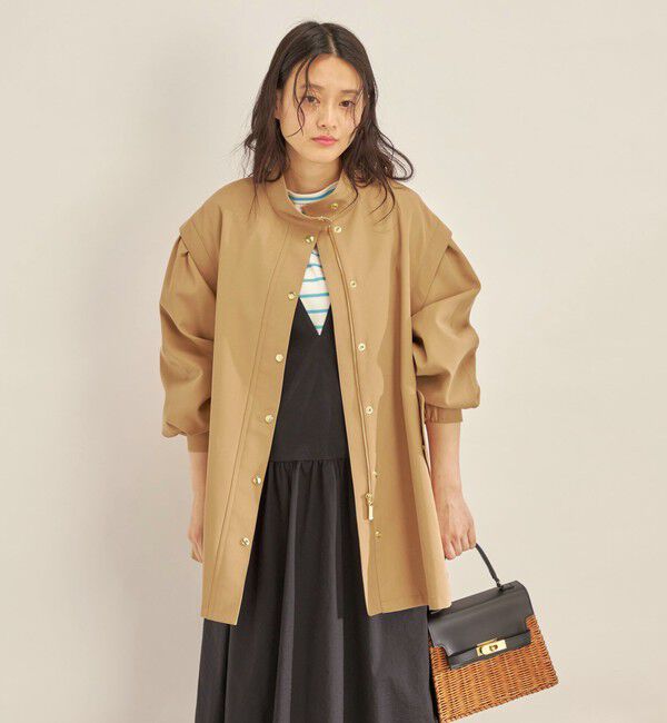 SHIPS for women「強撚 ギャバ スタンドカラー ハーフ コート ◇」|その他|