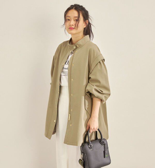 SHIPS for women「強撚 ギャバ スタンドカラー ハーフ コート ◇」|その他|