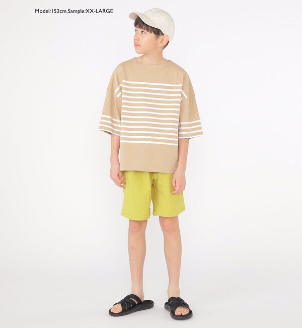 SHIPS KIDS「SHIPS KIDS:100～170cm / パネル ボーダー 半袖 TEE」|Tシャツ・カットソー|
