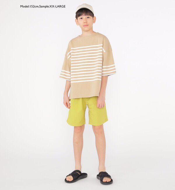 SHIPS KIDS「SHIPS KIDS:100～170cm / パネル ボーダー 半袖 TEE」|Tシャツ・カットソー|