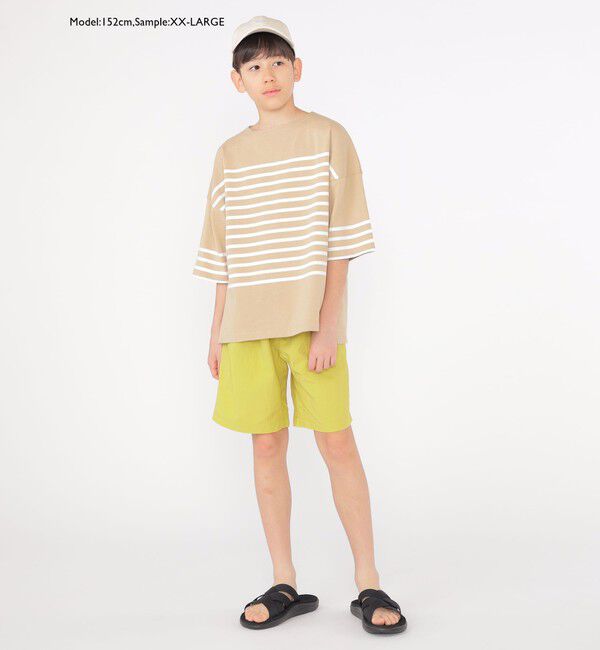 SHIPS KIDS「SHIPS KIDS:100～170cm / パネル ボーダー 半袖 TEE」|Tシャツ・カットソー|