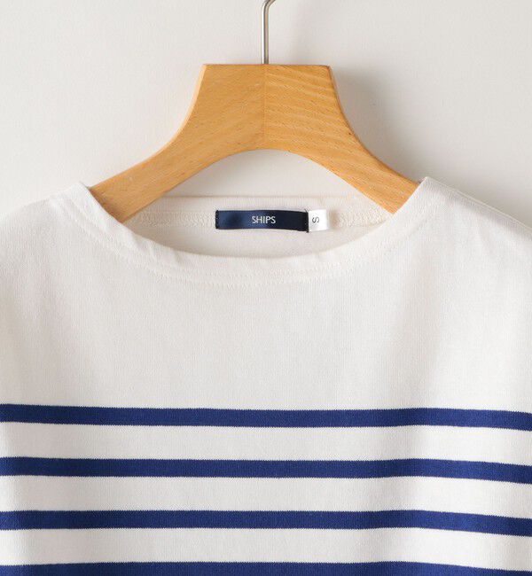SHIPS KIDS「SHIPS KIDS:100～170cm / パネル ボーダー 半袖 TEE」|Tシャツ・カットソー|
